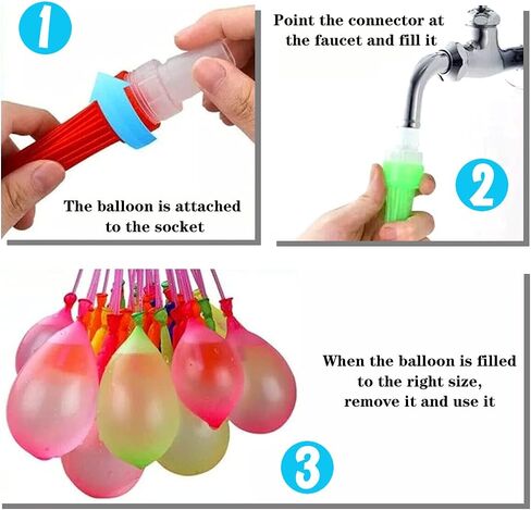 Summer Water Toys Magical Quick Fill Water Balloons for Pools and Water Companions 1110 Balloons (FD) in Saudi Arabia