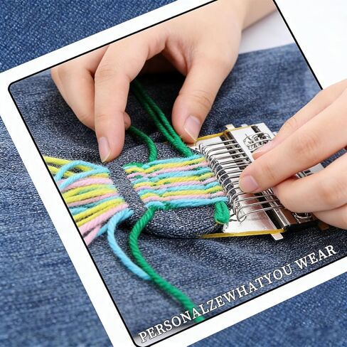طقم تصحيح الحياكة - إصلاح صانع التصحيح 2.0 - أداة إصلاح الحياكة المحمولة للمبتدئين، 14 خطافًا و9 إبر للجوارب والجينز والملابس in Kuwait