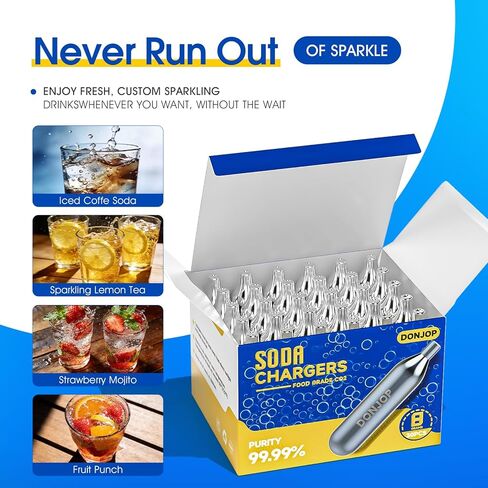 30 حزمة 8 جرام خراطيش ثاني أكسيد الكربون، خراطيش صودا ثاني أكسيد الكربون 8 جرام لصانع الصودا، خراطيش مياه سيلتزر من الدرجة الغذائية، شواحن صودا غير مترابطة متوافقة مع سيفونات الصودا، خراطيش ثاني أكسيد الكربون من الدرجة الغذائية in Kuwait