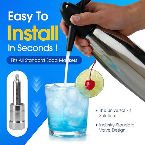 30 حزمة 8 جرام خراطيش ثاني أكسيد الكربون، خراطيش صودا ثاني أكسيد الكربون 8 جرام لصانع الصودا، خراطيش مياه سيلتزر من الدرجة الغذائية، شواحن صودا غير مترابطة متوافقة مع سيفونات الصودا، خراطيش ثاني أكسيد الكربون من الدرجة الغذائية in Kuwait