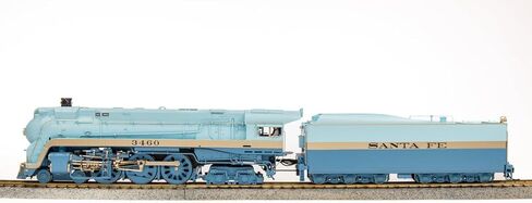 برودواي المحدودة 7355 ATSF Blue Goose، #3460، 1951-1953 المظهر، صوت Paragon4/DC/DCC، دخان، مقياس HO in Saudi Arabia