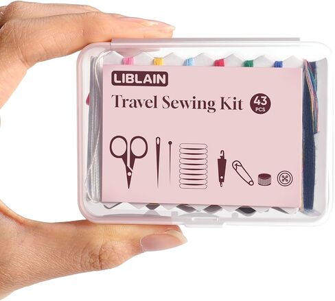 LIBLAIN Mini Sewing Kit, Small Travel Sewing Kit with Big Eye Steel Needles for Adults and Beginners, Needle and Thread Kit for Hand Sewing (43Pcs) in Saudi Arabia