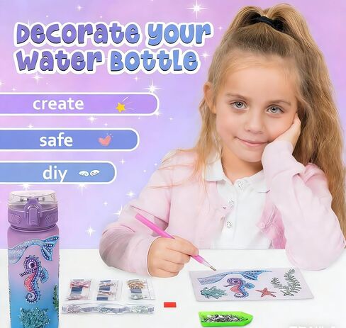 Mermaid Tail Blanket for Girls Valentine's Day Easter Gifts for Girl Birthday Diamond Art Kits with Soft Wearable Blanket Water Bottle in Saudi Arabia