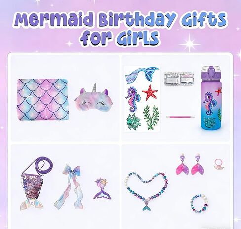 Mermaid Tail Blanket for Girls Valentine's Day Easter Gifts for Girl Birthday Diamond Art Kits with Soft Wearable Blanket Water Bottle in Saudi Arabia