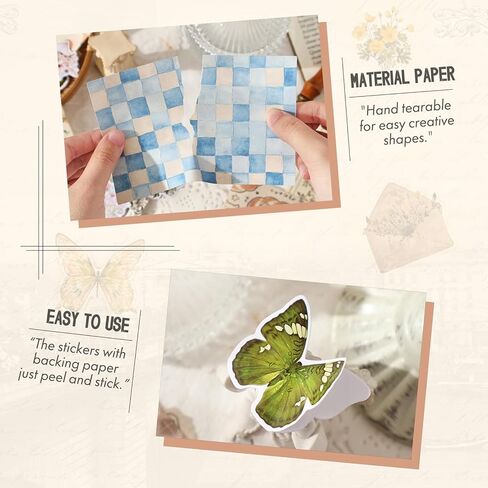 OKUPAN Scrapbook Supplies Kit – 400PCS Vintage Cottagecore Floral Scrapbook Paper & Stickers, 4 Pack Pastoral Scrapbooking Supplies for Journaling, Card Making & DIY Gifts in Saudi Arabia