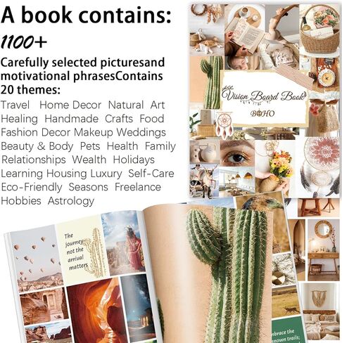 ANERZA 1100+ Vision Board Book, Vision Board Supplies for Women, Vision Board Clip Art Book, Vision Board Pictures and Quotes, Scrapbook Kit and Collage Book Magazines, Inspire and Create Life Goals in Saudi Arabia