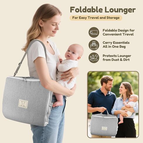 كرسي أطفال وعش لحديثي الولادة من عمر 0 ​​إلى 24 شهرًا، قطن مسامي تحت إشراف عش الطفل لحديثي الولادة، هدايا أساسية لحديثي الولادة، كرسي أطفال محمول قابل للتنفس للسفر والمنزل (تاج) in Kuwait