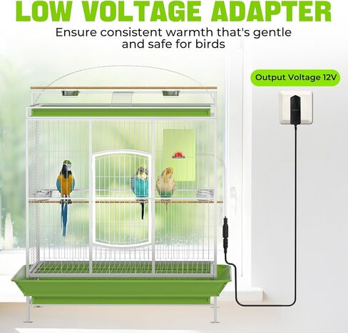 سخان الطيور للقفص، سخان الطيور لتدفئة الطيور في قفص الطيور الببغاء الجهد الناتج 12 فولت in Kuwait