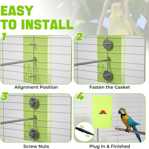 سخان الطيور للقفص، سخان الطيور لتدفئة الطيور في قفص الطيور الببغاء الجهد الناتج 12 فولت in Kuwait