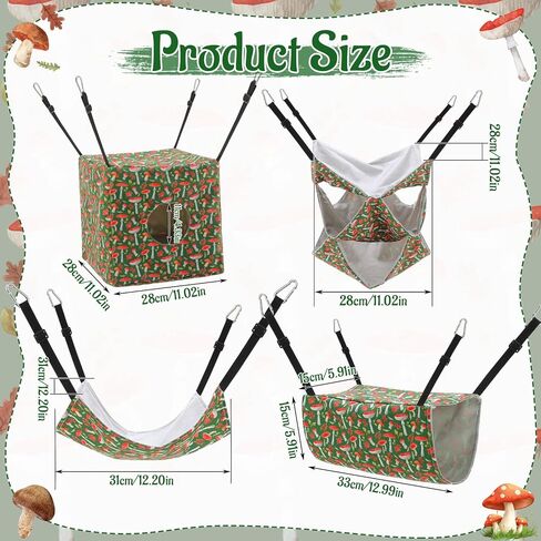 Ferret Hammock 4 Pack Ferrets Guinea Pig Rat Cage Accessories Hanging Rat Hammock for Small Animals Hamster Sugar Glider Squirrel Chinchilla Guinea Pig, Camouflage in Saudi Arabia