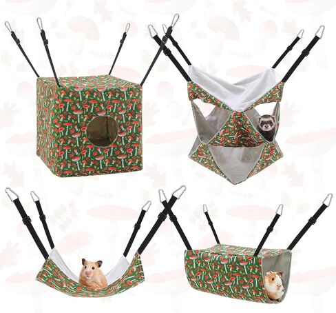 Ferret Hammock 4 Pack Ferrets Guinea Pig Rat Cage Accessories Hanging Rat Hammock for Small Animals Hamster Sugar Glider Squirrel Chinchilla Guinea Pig, Camouflage in Saudi Arabia