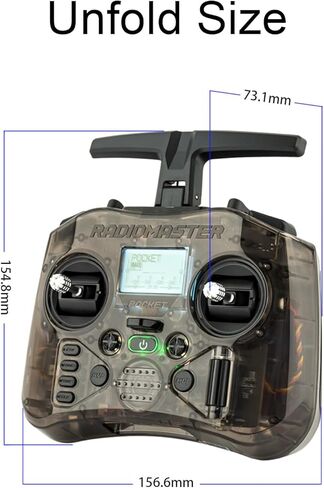 Radiomaster Pocket ELRS Transmitter, Hall Gimbal Portable Mode2 (Charcoal) in Saudi Arabia