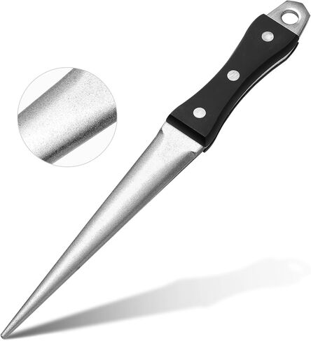 مبراة سكاكين الحافر، أداة أبعد 10 بوصة، قضيب شحذ مع مقبض خشبي صلب مريح احترافي لسكاكين الحافر ومعظم أنواع سكاكين المزرعة in Kuwait