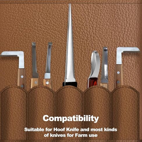 مبراة سكاكين الحافر، أداة أبعد 10 بوصة، قضيب شحذ مع مقبض خشبي صلب مريح احترافي لسكاكين الحافر ومعظم أنواع سكاكين المزرعة in Kuwait