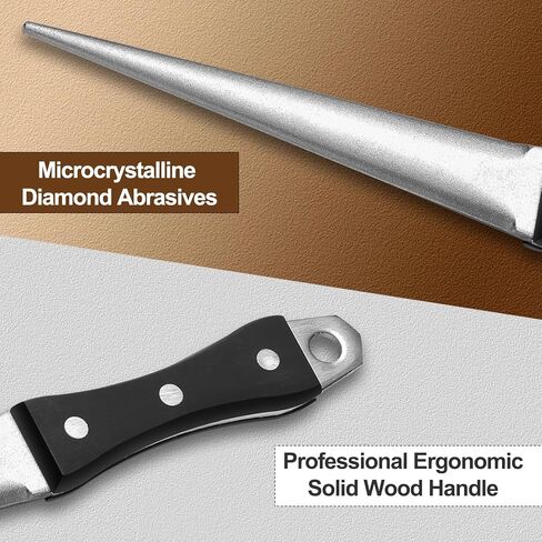 مبراة سكاكين الحافر، أداة أبعد 10 بوصة، قضيب شحذ مع مقبض خشبي صلب مريح احترافي لسكاكين الحافر ومعظم أنواع سكاكين المزرعة in Kuwait