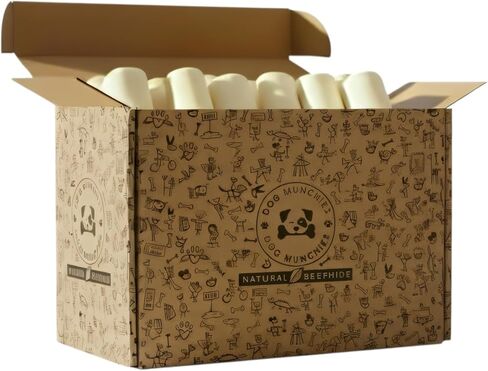 Retriever Roll 9-10 inch Natural Rawhide (20 Pack) - Dog Chew Treats in Saudi Arabia