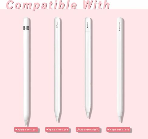6 Pack Replacement Pencil Tips with Case for Apple iPad 2nd / 1st Generation - Sensitive and Precise Control iPencil Nibs Compatible with iPad for Pencil USB C/ 2nd/ 1st Gen Apple Pen (Pink Box) in Saudi Arabia