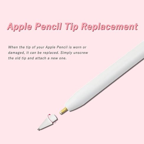 6 Pack Replacement Pencil Tips with Case for Apple iPad 2nd / 1st Generation - Sensitive and Precise Control iPencil Nibs Compatible with iPad for Pencil USB C/ 2nd/ 1st Gen Apple Pen (Pink Box) in Saudi Arabia