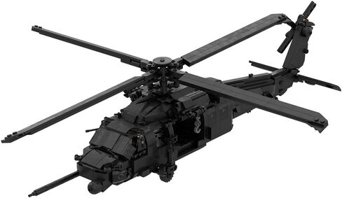مجموعة مكعبات بناء لعبة تجميع طائرات الهليكوبتر HH-60G (1431 قطعة/أسود) in Kuwait