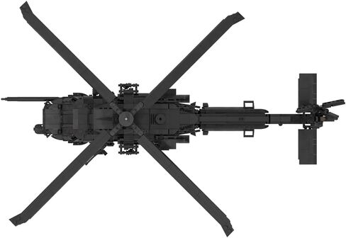 مجموعة مكعبات بناء لعبة تجميع طائرات الهليكوبتر HH-60G (1431 قطعة/أسود) in Kuwait