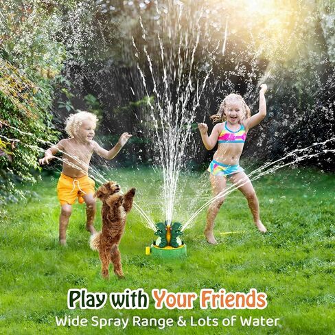 لعبة مرشات المياه HeySplash، ألعاب اللعب في الهواء الطلق للأطفال، ألعاب المياه الصيفية للأطفال الصغار، ألعاب رش المياه في الفناء الخلفي متصلة بساحة خرطوم الحديقة لأكثر من 3 سنوات من العمر هدايا للأولاد والبنات in Kuwait