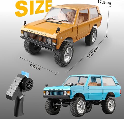 MN-168 1/12 RC Crawler, Ranger Rover 1970 RC Truck 4x4 Off Road Car 2.4GHz RC Rock Climber Vehicles with 7.4V 1200mAh Battery RTR for Adults (Yellow) in Saudi Arabia
