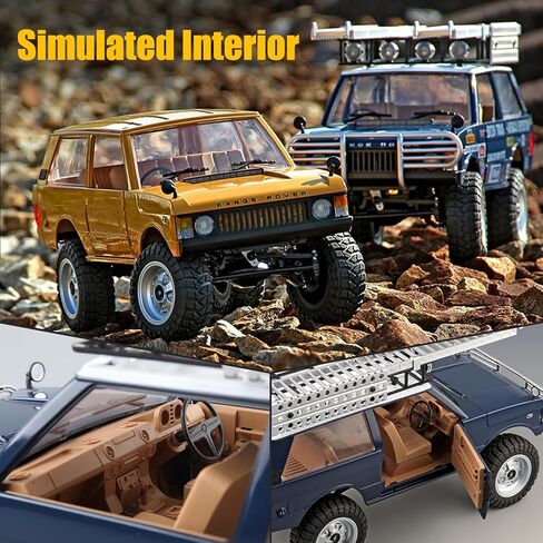 MN-168 1/12 RC Crawler, Ranger Rover 1970 RC Truck 4x4 Off Road Car 2.4GHz RC Rock Climber Vehicles with 7.4V 1200mAh Battery RTR for Adults (Yellow) in Saudi Arabia