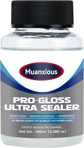 Muanxious Studio High‑Gloss Varnish – Crystal‑Clear, Non‑Tacky Finish for Air‑Dry & Polymer Clay, Miniatures, Water‑Based,ASTM D‑4236, 50ml (1.69 fl oz) in Saudi Arabia