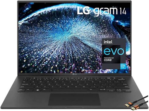 LG لابتوب جرام 14 انتل ايفو بلاتفورم كور i7 | ويندوز 11 | WQXGA IPS DCI-P3 99% | كيبورد باضاءة خلفية | 2 USB نوع C | واي فاي 6E | كيبل HDMI (16GB RAM | 1TB SSD) in Kuwait