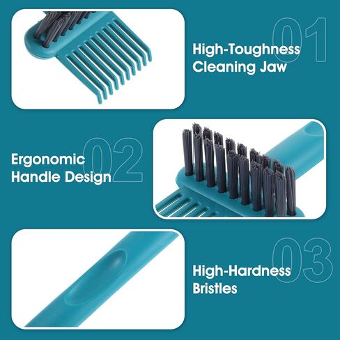 2 Pack 2-in-1 Hair Brush Cleaner, Comb Remover Tool, hair brush cleaner tool brush cleaner tool for Home, Salon Removal Hair Dust (Gray, Dark Green) (Gray, Dark green) in Saudi Arabia