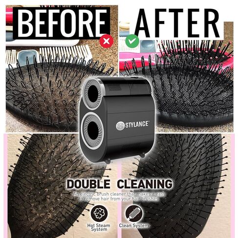 Automatic Hair Brush Cleaning Comb Tool, Professional Fast Electric Hair Round Brush Cleaner Machine Portable Professional Cleans Brushes, Remover for Removing Hair Dust Home&Salon Use in Saudi Arabia