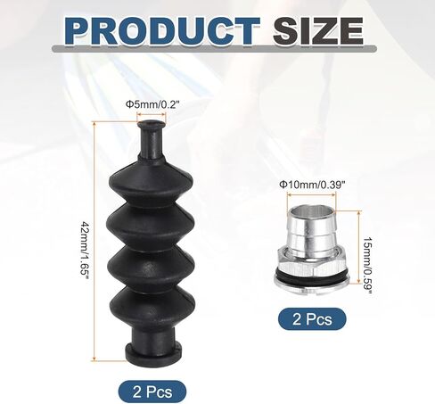 MECCANIXITY 2Sets 42mm Waterproof Push Rod Rubber Seal Bellow with Aluminum Mount for RC Boat Brushless Electric Boat Car in Saudi Arabia
