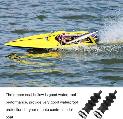 MECCANIXITY 2Sets 42mm Waterproof Push Rod Rubber Seal Bellow with Aluminum Mount for RC Boat Brushless Electric Boat Car in Saudi Arabia