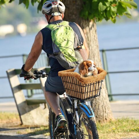 2 Pcs Dog Bicycle Basket Liner Pets Bike Basket Cover Soft and Warm with Durable Canvas Outside Ideal Gift for Pet Lover Easy to Install Comfort Padded Bike Baskets Liner for Dog Carrier in Kuwait