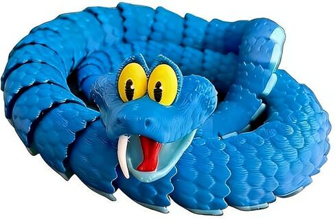 3D-Printed 17 inches Cartoon Blue Gary Snake Toy, Bendable Articulated Doll, Ideal for Boys, Girls, Cartoon Enthusiasts, and Fan Collectors as a Birthday in Kuwait