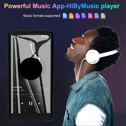 مشغل Diyeeni MP3 مع بلوتوث وواي فاي، ومساحة تخزين 64 جيجابايت ونظام تشغيل Android 12، وشاشة لمس عالية الدقة 4.99 بوصة، ومشغل MP3 Android MP4 للأطفال مع Spotify، Libby in Kuwait