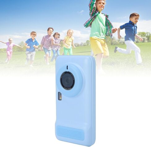 AI Kids Camera, 2MP 5MP Dual Lens Object Recognition Voice Dialogue 4 Inch Touch Screen Digital Camera MP3 Player, 16GB Storage 2000mAh Battery, Boys and Girls (Blue) in Saudi Arabia