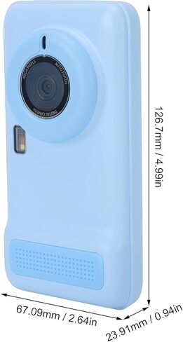AI Kids Camera, 2MP 5MP Dual Lens Object Recognition Voice Dialogue 4 Inch Touch Screen Digital Camera MP3 Player, 16GB Storage 2000mAh Battery, Boys and Girls (Blue) in Saudi Arabia