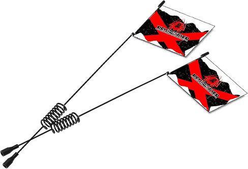2pcs 10.62'' Metal Antenna with Flag Simulation Decoration Accessories Compatible with Axial SCX10 90046 Traxxas TRX4 D90 D110 Tamiya CC01 1/10 RC Crawler Truck (2) in Saudi Arabia