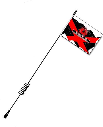 2pcs 10.62'' Metal Antenna with Flag Simulation Decoration Accessories Compatible with Axial SCX10 90046 Traxxas TRX4 D90 D110 Tamiya CC01 1/10 RC Crawler Truck (2) in Saudi Arabia