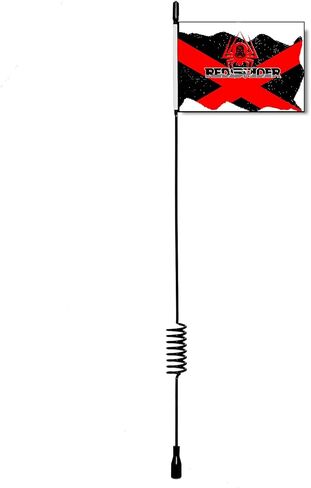 2pcs 10.62'' Metal Antenna with Flag Simulation Decoration Accessories Compatible with Axial SCX10 90046 Traxxas TRX4 D90 D110 Tamiya CC01 1/10 RC Crawler Truck (2) in Saudi Arabia