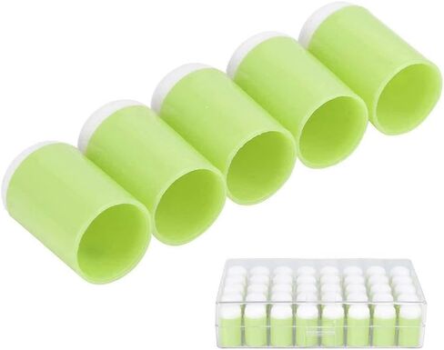 Rengue 40pcs Finger Sponge Daubers Art Ink Stamping Craft Drawing Finger Painting Sponge Special Shape Design for Dyeing Color Mixing Registration with Bright Colors (Mocha Green) in Saudi Arabia