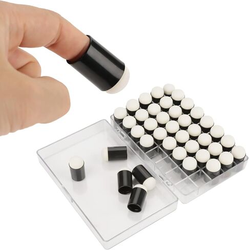 Premium Finger Sponge Dauber Set for Art Creation with 40pcs - Good for Applying Ink Chalk Paint - Strong Absorbent for Accurate Drawing on Paper - Flexible & Comfortable Design in Saudi Arabia
