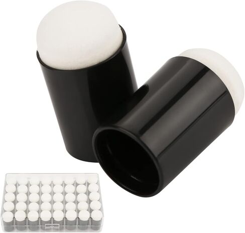 Premium Finger Sponge Dauber Set for Art Creation with 40pcs - Good for Applying Ink Chalk Paint - Strong Absorbent for Accurate Drawing on Paper - Flexible & Comfortable Design in Saudi Arabia