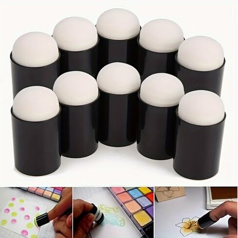 10pcs Durable ABS Material Professional Craft Finger Sponge Daubers Set for Card Making, Painting,Stamping, Ink, Artistic Use in Saudi Arabia