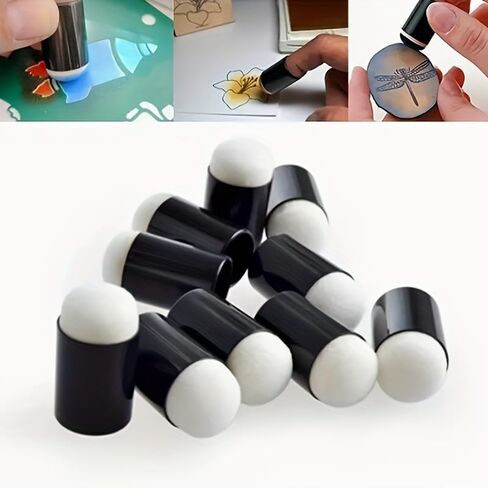 10pcs Durable ABS Material Professional Craft Finger Sponge Daubers Set for Card Making, Painting,Stamping, Ink, Artistic Use in Saudi Arabia