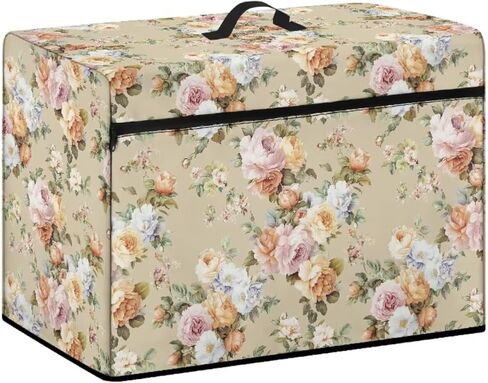 UNICEU Sewing Machine Rose Print Sewing Machine Cover Zipper Washable Easy Storage Dust Protection with Front Zipper Pocket Top Handle in Saudi Arabia