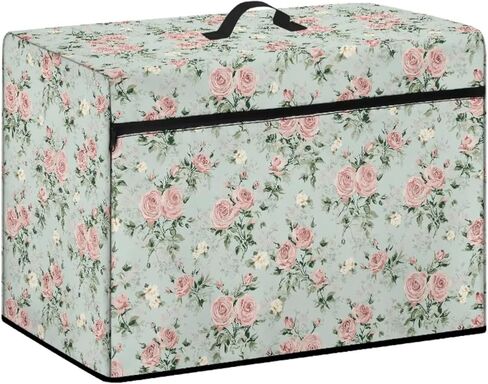 UNICEU Sewing Machine Rose Print Sewing Machine Cover Zipper Washable Easy Storage Dust Protection with Front Zipper Pocket Top Handle in Saudi Arabia