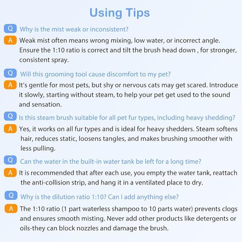 3-in-1 Pet Steam Brush: Rechargeable Grooming Tool with Gentle Mist Spray for Shedding Control, Self-Cleaning, 2-Speed, Waterproof, Safe Rounded Tips - For Dogs, Cats, Rabbits & All Coats in Saudi Arabia