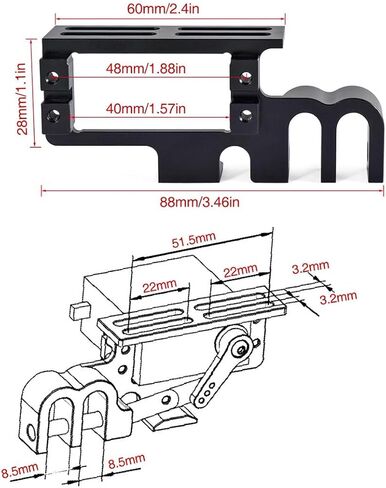 Aluminum Servo Switch Throw Device with Adjustable 2-Stage Hook with Servo in Saudi Arabia